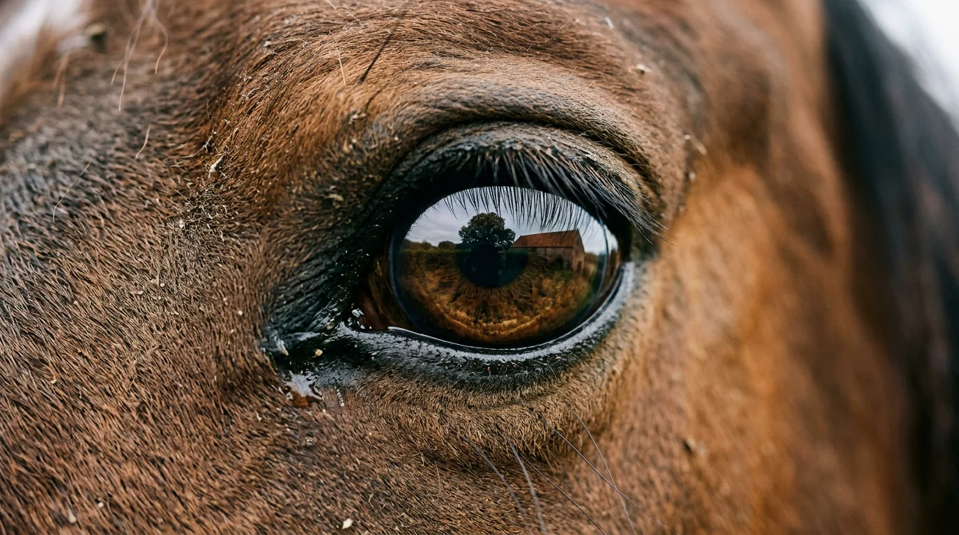 Un regard de cheval, Ferme équestre Les Fougères, Usson-en-Forez